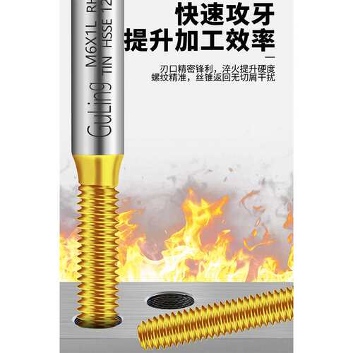 镀钛不锈钢机用左牙挤压丝锥M2/4/6/8/10/12细牙反牙丝锥美制UNC