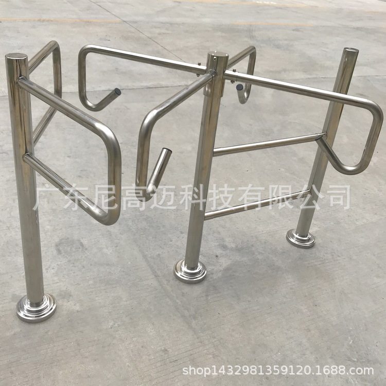 供应广州出口十字式旋转栏杆机商超人行通道手动不锈钢旋转挡闸