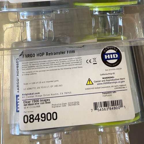 法哥 HDP6600证卡打印机 专用彩色带 084911 转印膜 084900