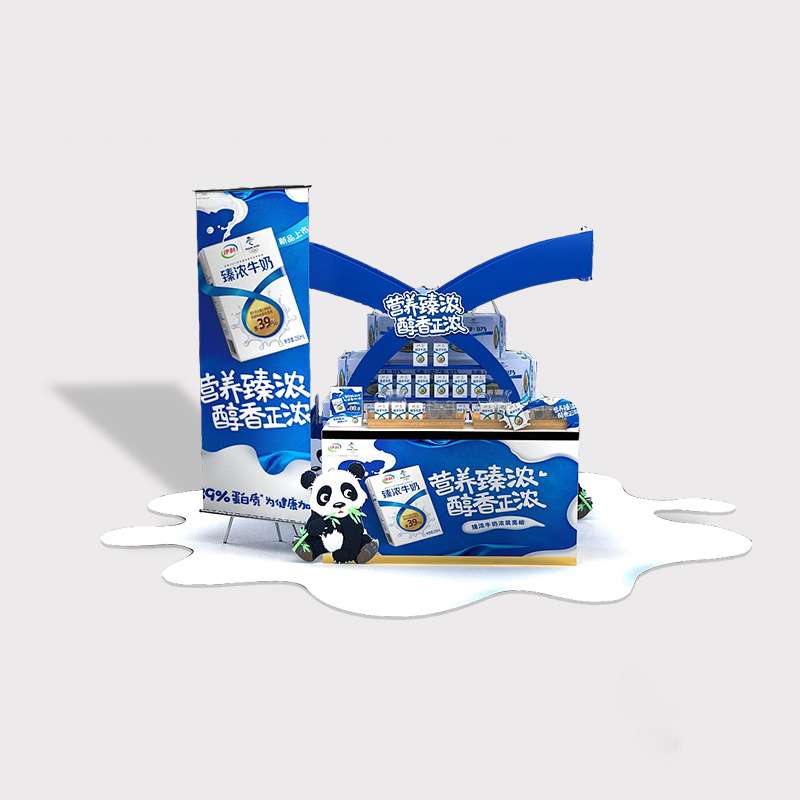 创意广告堆头制作超市卖场促销日用品厨具纸货架组合式纸质地堆