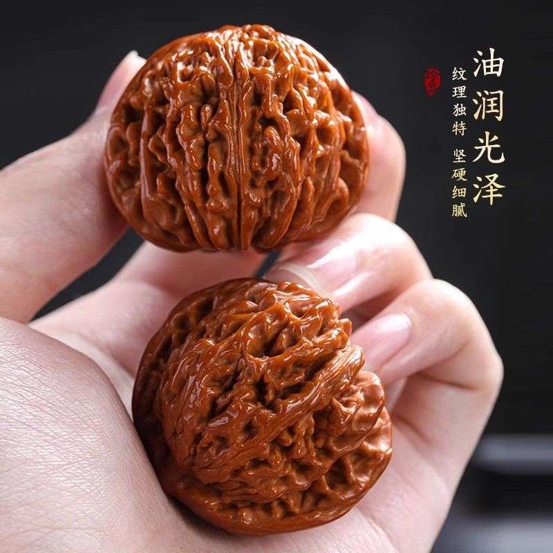 精品高抛四座楼文玩核桃原皮手工精选男士盘玩手把件新手入门古玩