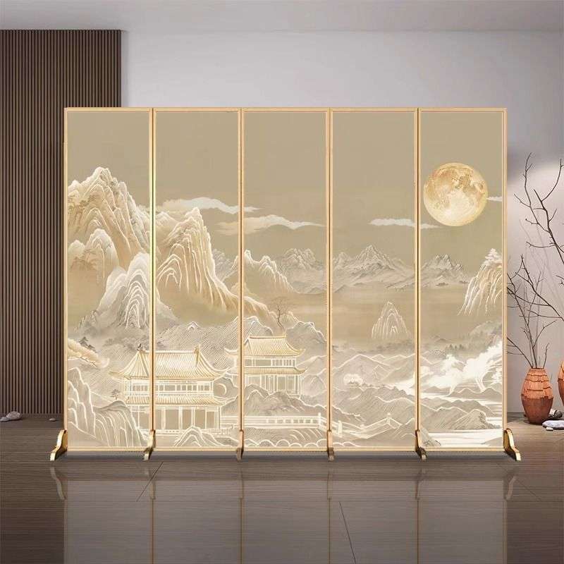铝合金隔断客厅现代轻奢办公室酒店遮挡可移动折叠简约屏风网红