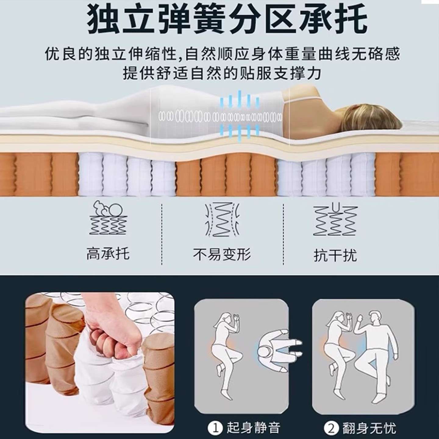 进口泰国乳胶床垫五星级酒店床垫席梦思记忆棉加厚30cm厚家用软垫