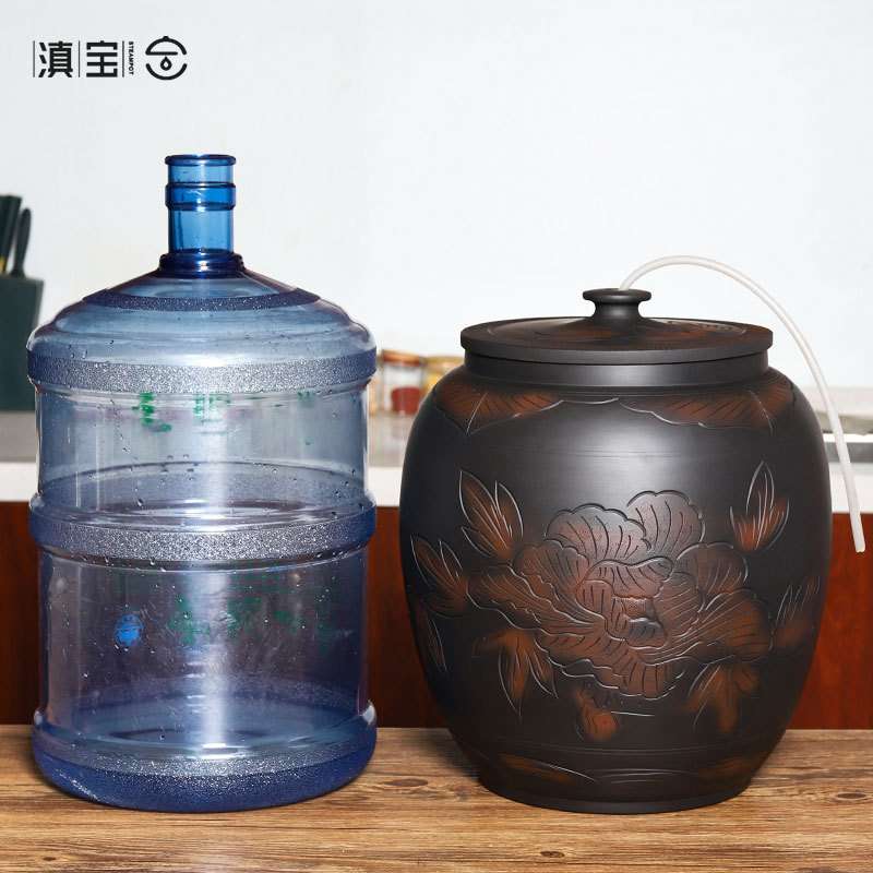 水缸陶瓷水罐纯净水桶中式茶桌蓄水桶储水用泡茶老式饮水抽水大号