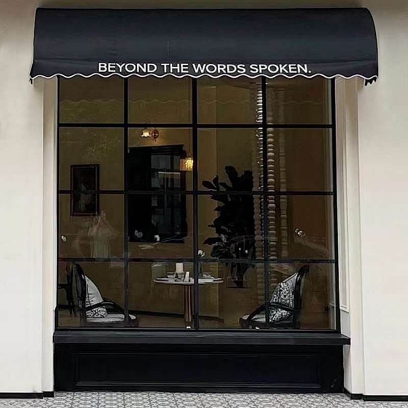 法式复古铁艺玻璃门店铺门奶茶店服装店咖啡厅书房门拱形门