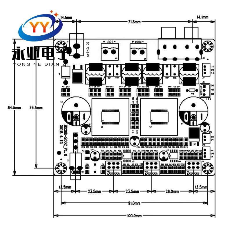 大功率100W*2双声道立体声HIFI数字功放板发烧级专业音调成品板