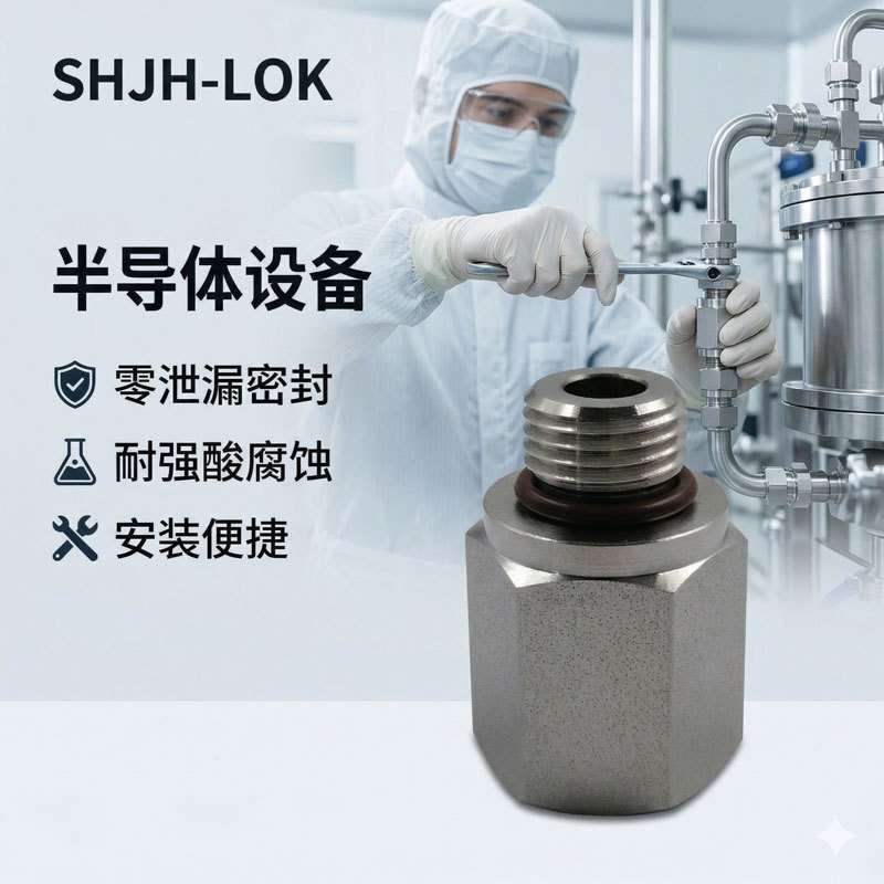 兼容世伟洛克液压内外丝直通接头SS-4-SAE-7-4压力表专用316L
