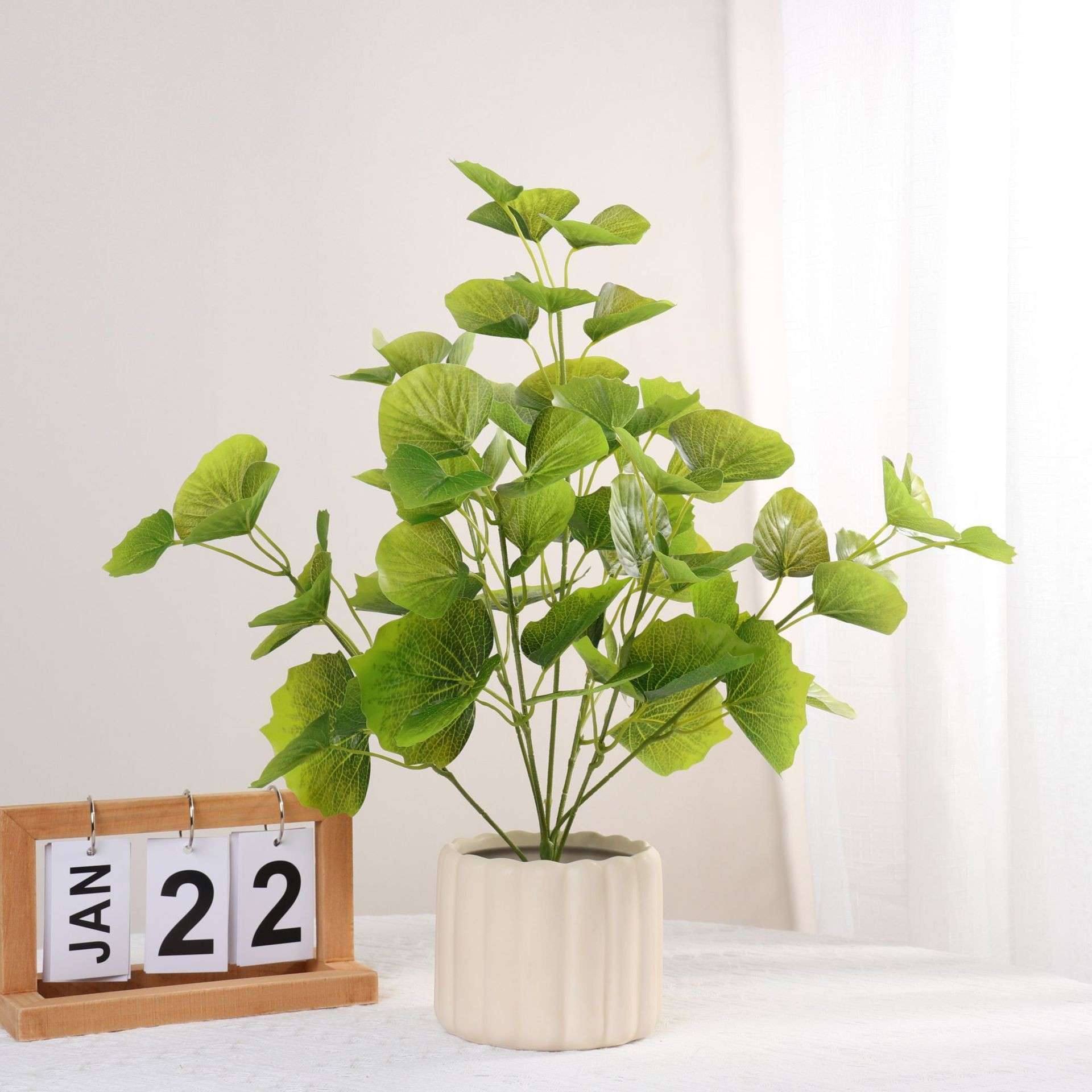 仿真绿植地瓜叶绿萝叶盆栽客厅桌面装饰摆件小把束盆栽假植物造景