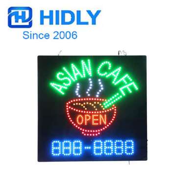 供应led ASIAN FOOD sign  亚洲美食招牌美食店标识牌