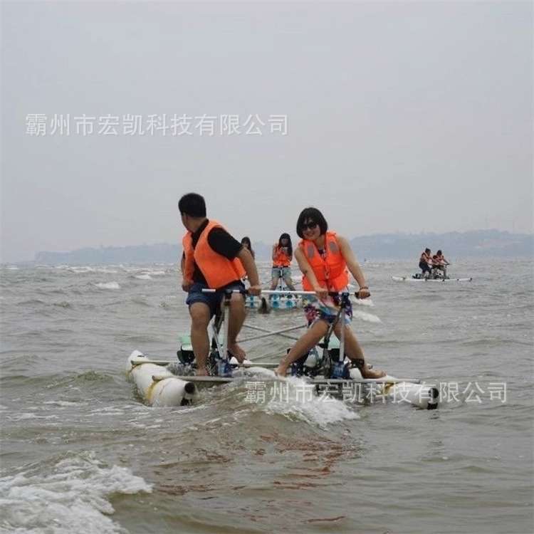 水上乐园观光游乐船公园烧烤船网红透明船水上脚踏自行车水上单车