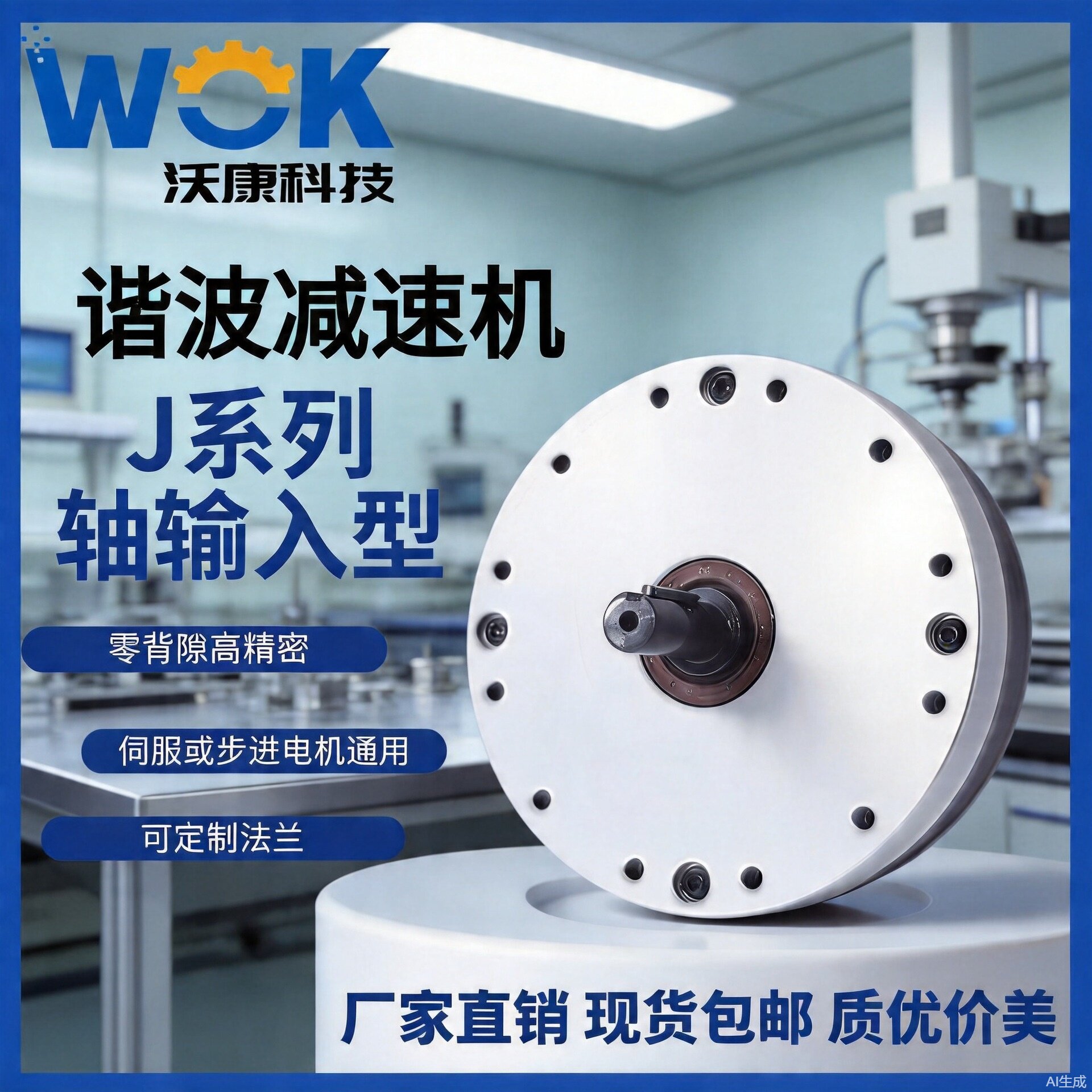 谐波减速机机器人手臂低背隙J系列轴输入精密人形机器人专用