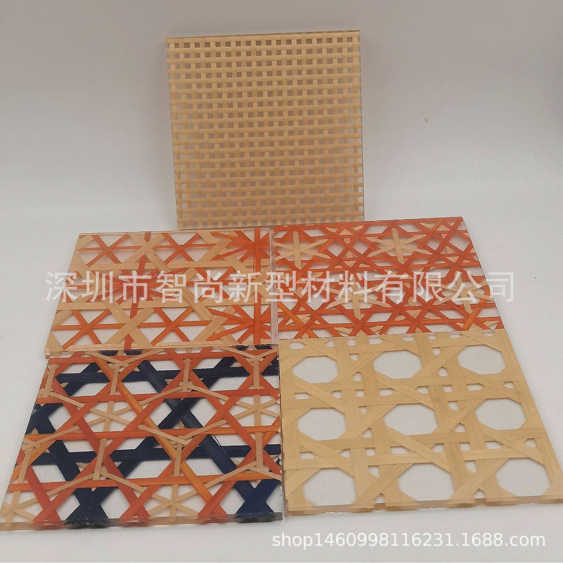 透明藤编板哑面家具用品屏风制作展柜工艺品酒店装修用品有机玻璃