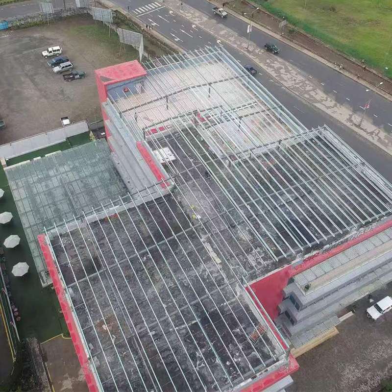 厂家承建厂房钢结构仓库巴布新几内亚顶棚高层建筑屋顶加工