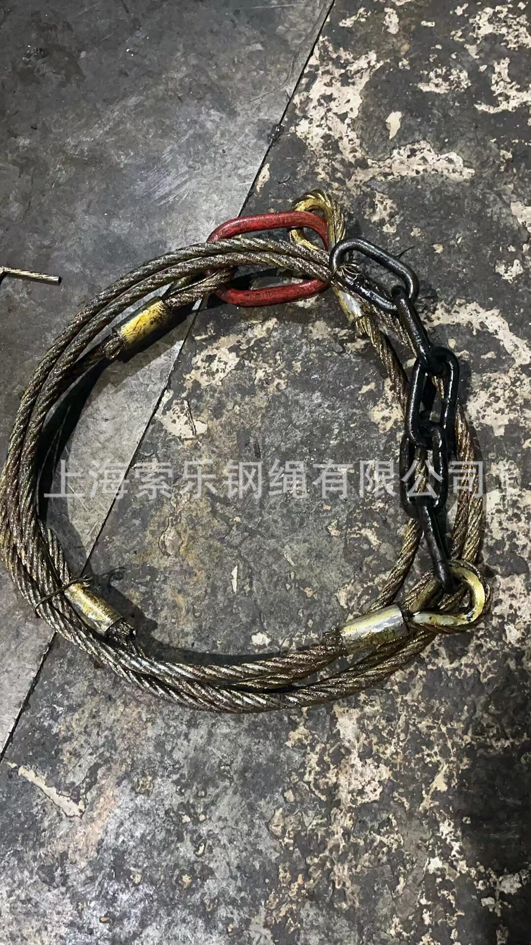 抓斗钢丝绳救生艇钢丝绳索具钢丝绳插编压制套环