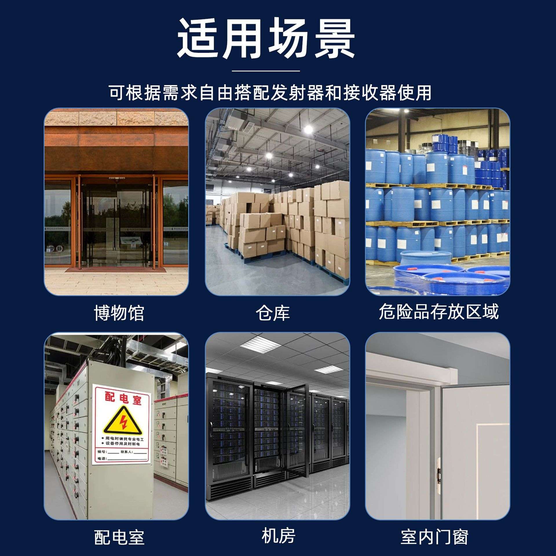充电无线门磁报警器家用无线门窗防盗报警器多功能无线开关报警器