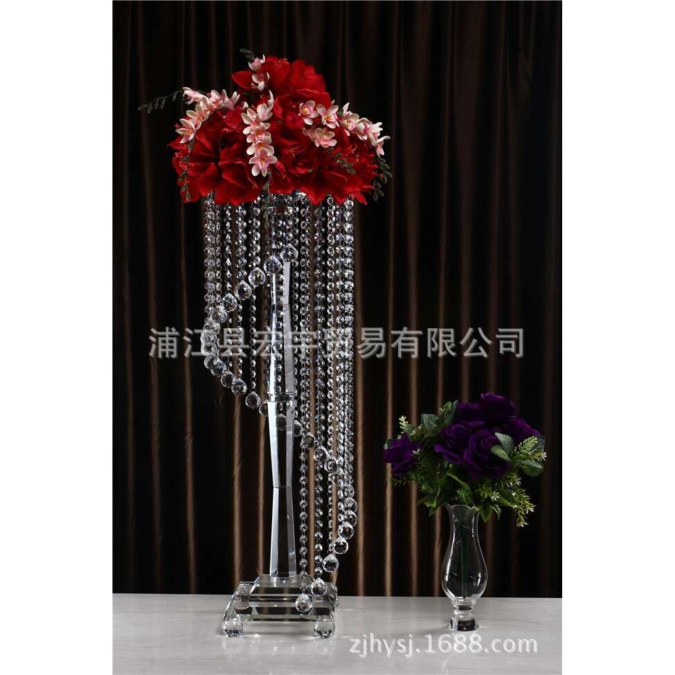 厂家直销欧式水晶花架烛台婚庆婚礼道具路引 蜡烛台摆件样板房软