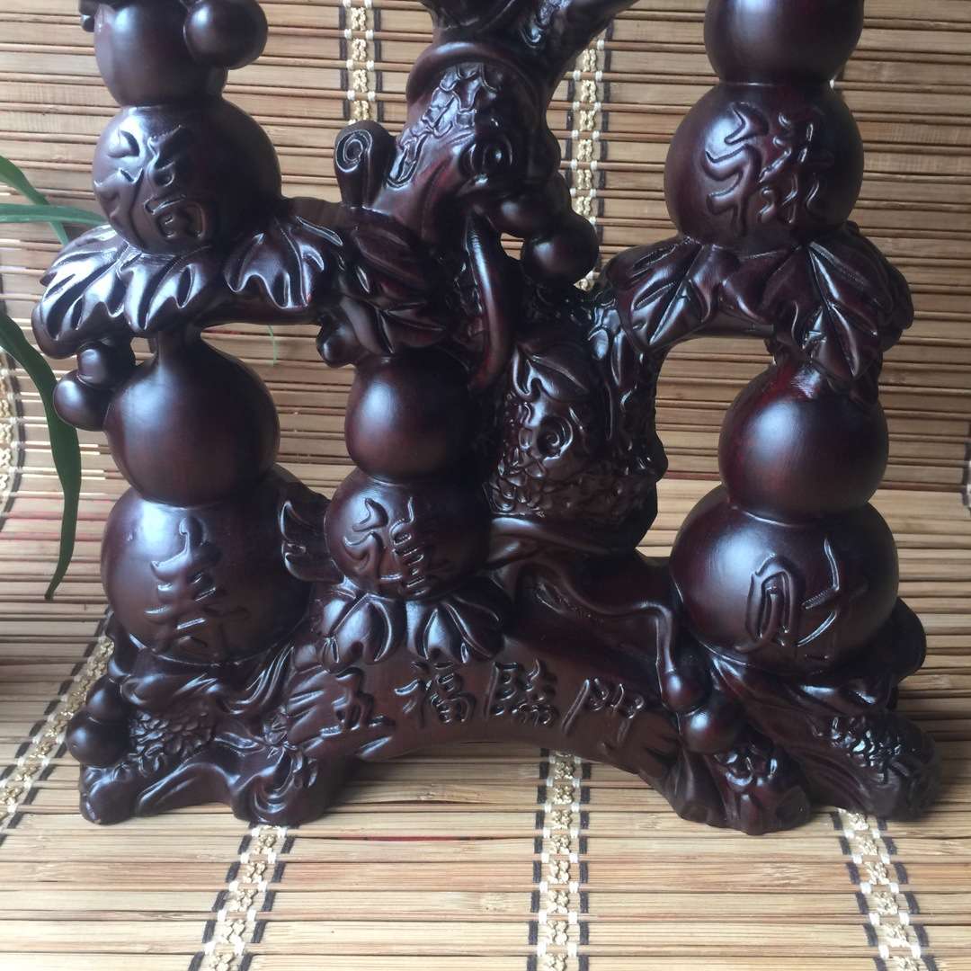 五福临门招财葫芦摆件福禄寿禧财客厅玄关酒柜电视柜家居装饰品
