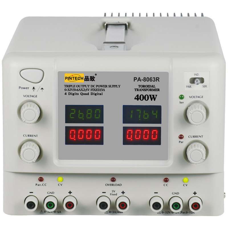 直流电源PINTECH品致400W大功率线性稳压电源PA-8063R环形变压器3