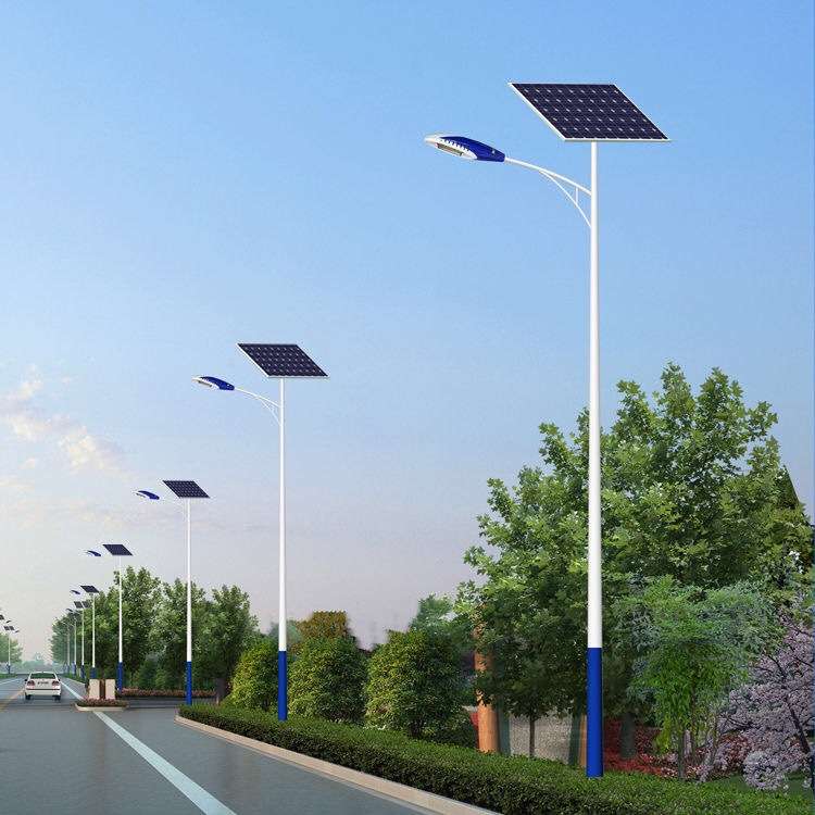 厂市太阳能路灯led路灯太阳能灯户外农村5米6米照明杆人体感应