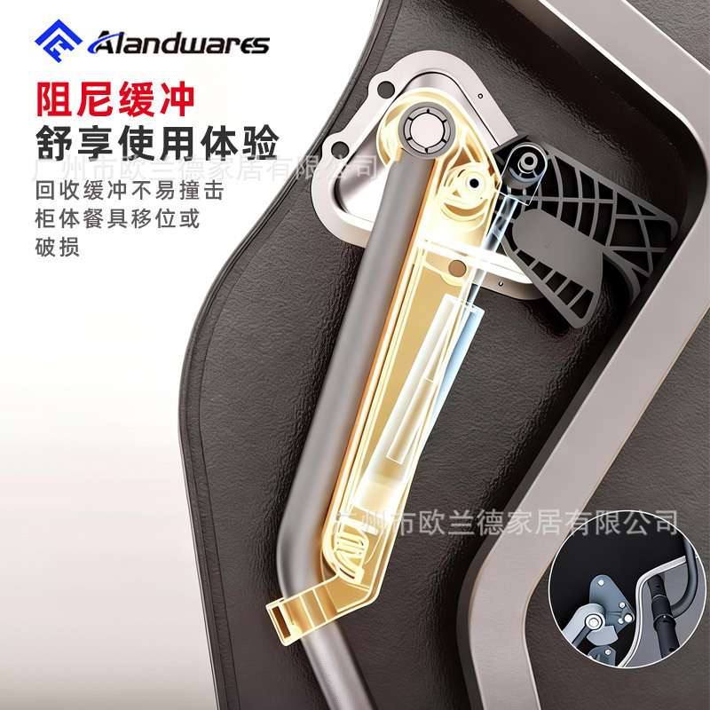 厨房转角拉篮飞碟拉篮橱柜双层置物架带滑轨阻尼抽屉式拐角拉篮