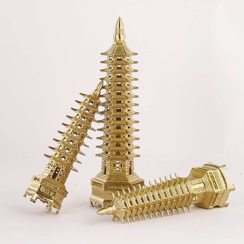 厂家现货铜文昌塔 九层十三层铜塔家居摆件工艺品 铜文昌塔