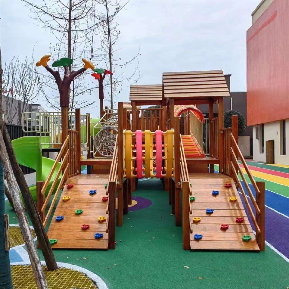 幼儿园户外大型防腐木实木滑梯室外天然儿童攀爬架运动组合多功能