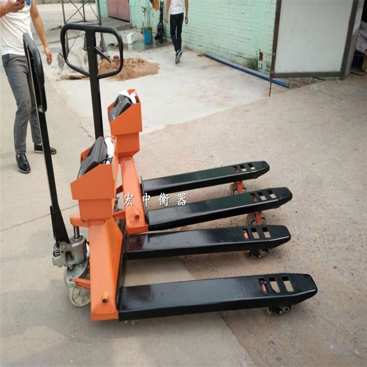 山西2000kg带打印电子叉车秤 仓库用1吨2吨3吨液压移动叉车称