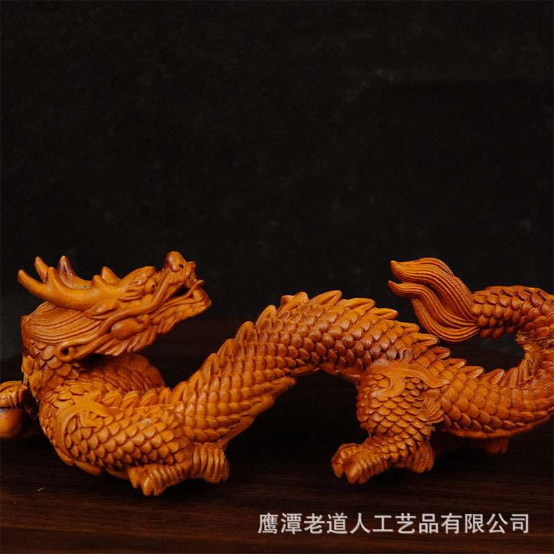 枣木神龙摆件长龙风水居家摆件道家用品长龙装饰供桌摆件图片