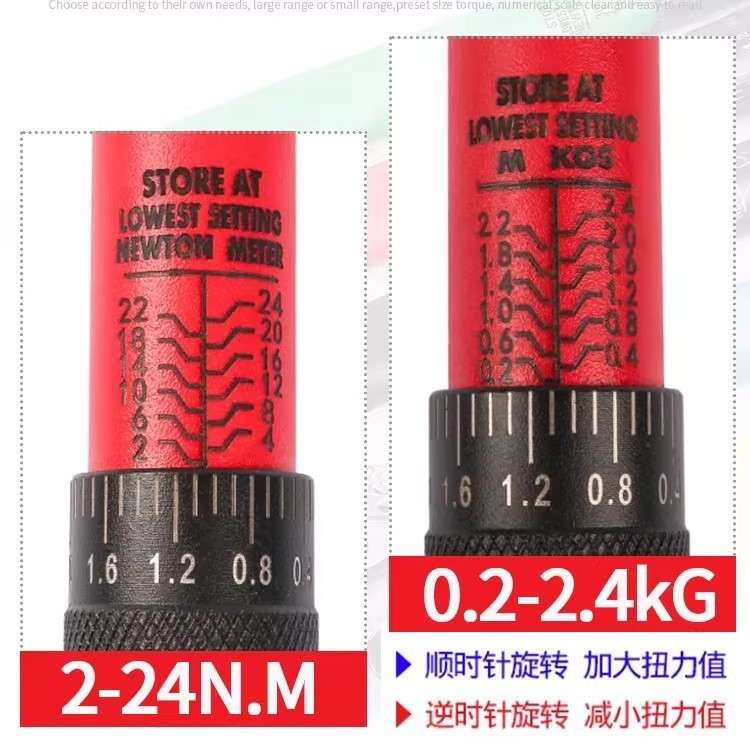 23件套扭力扳手小飞套装2-24N自行车维修工具 披头正反力矩扳手