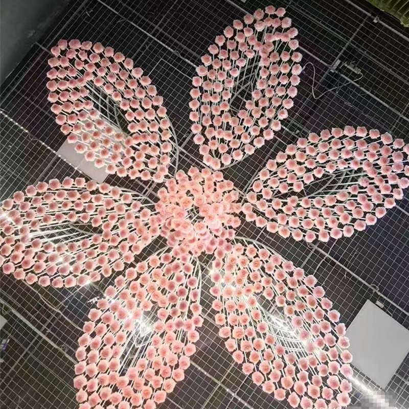 婚庆道具水晶珠帘玫瑰装饰舞台布置挂件酒店婚礼堂亚克力吊顶挂件