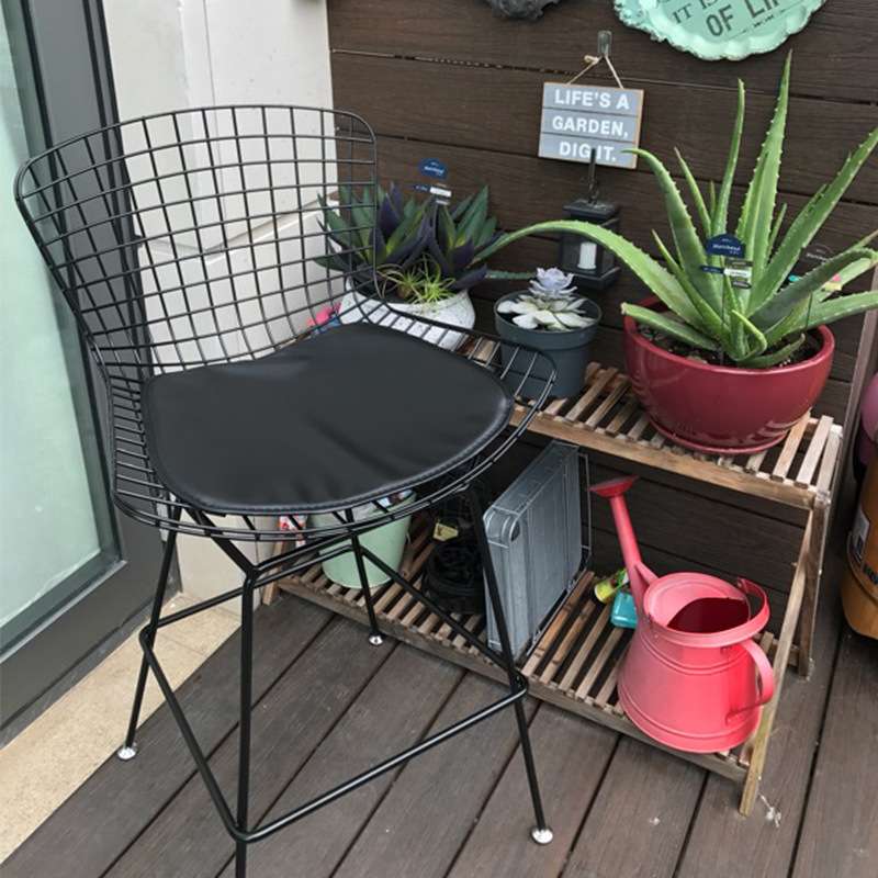 北欧轻奢吧台椅子个性酒吧椅创意金属高脚凳高凳子靠背轻奢吧台凳
