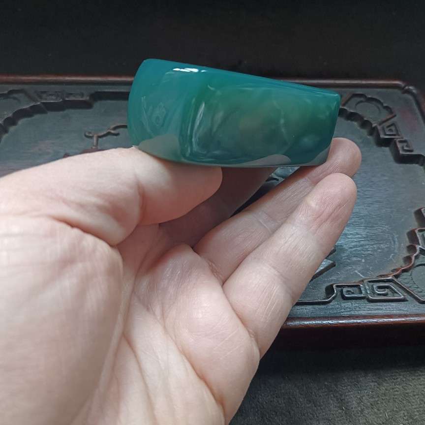 文房玛瑙印章湖水蓝玛瑙四方印章章子章石玛瑙小摆件