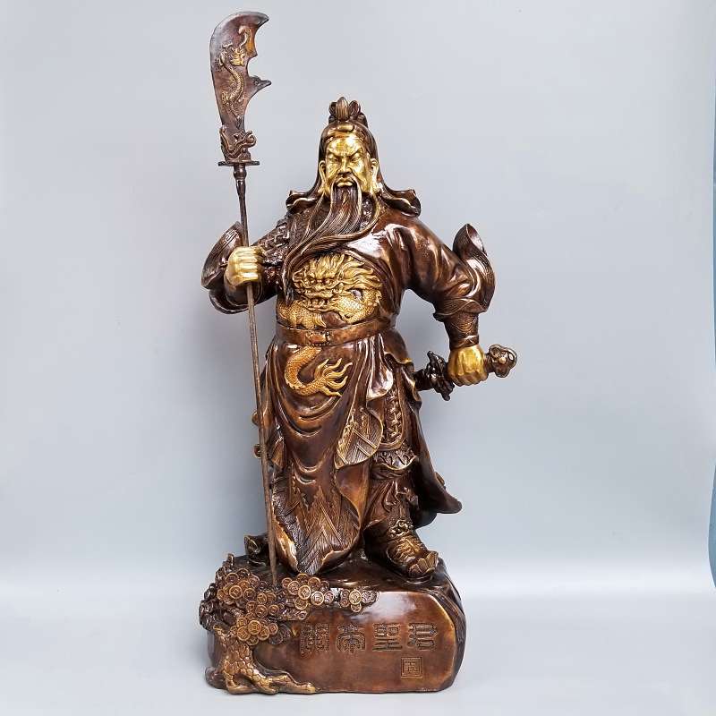 大号铜武财神关帝圣君关公关羽关二爷家居铜器摆件