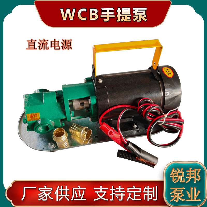 供应直流wcb50手提式12v电动齿轮泵便携抽油泵柴油泵自吸水泵小型