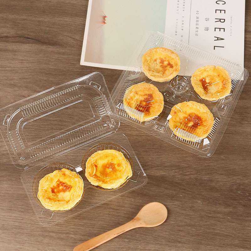 2格 4格 6格蛋挞吸塑盒BOPS西点盒糕点盒吸塑盒透明盒