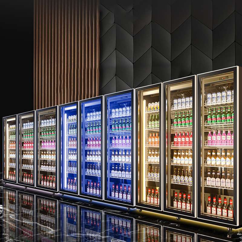 啤酒展示柜冷藏柜超市立式冰柜商用冰箱便利店三门大容量饮料柜