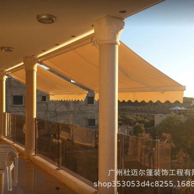 伸缩篷手摇可电动遮阳棚电动伸缩雨篷折叠遮阳篷户外阳台窗户商铺