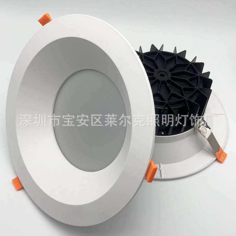 25公分厚料压铸铝筒灯开孔260mm酒店大厅12寸led筒灯外壳开孔24cm