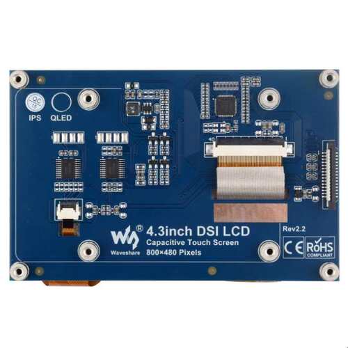 树莓派4.3寸五点触摸显示器 MIPI DSI接口电容触控屏 IPS广视角