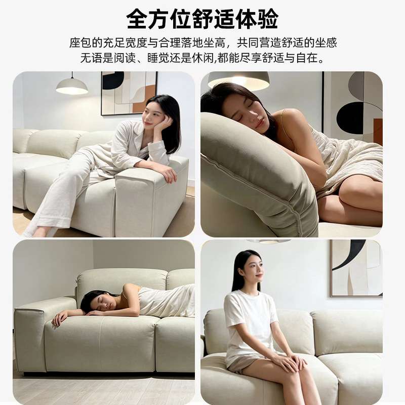 佛山厂家电动沙发床泡芙布艺客厅小户型奶油折叠伸缩懒人功能沙发