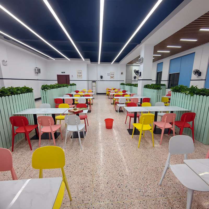 商用岩板桌奶茶店咖啡厅西餐厅长桌小吃售楼处接待洽谈快餐店桌椅