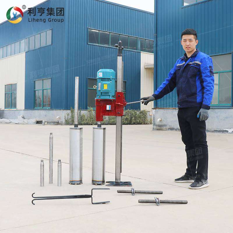 利亨集团三相电大口径岩石钻孔机 高功率5.5KW小型立式水磨钻机