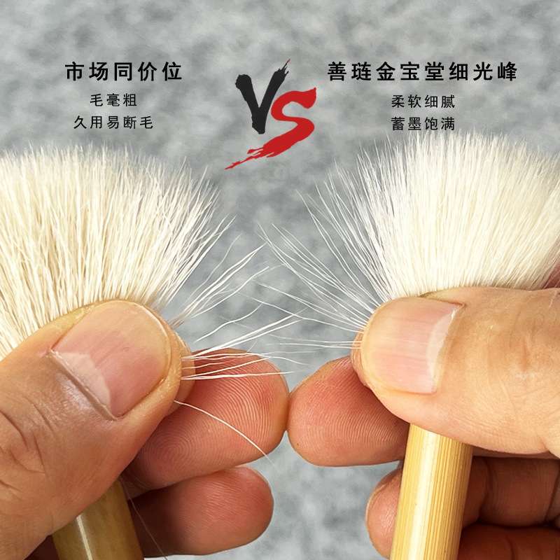 纯细光锋羊毫隶书楷书篆书毛笔套装大楷小楷长峰平头斗笔国画湖笔