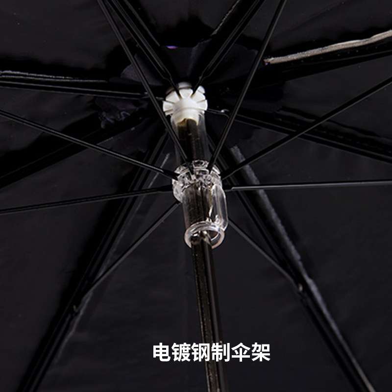 跨境现货国风刺绣伞太阳伞黑胶防晒伞晴雨两用两折伞摄影一件代发