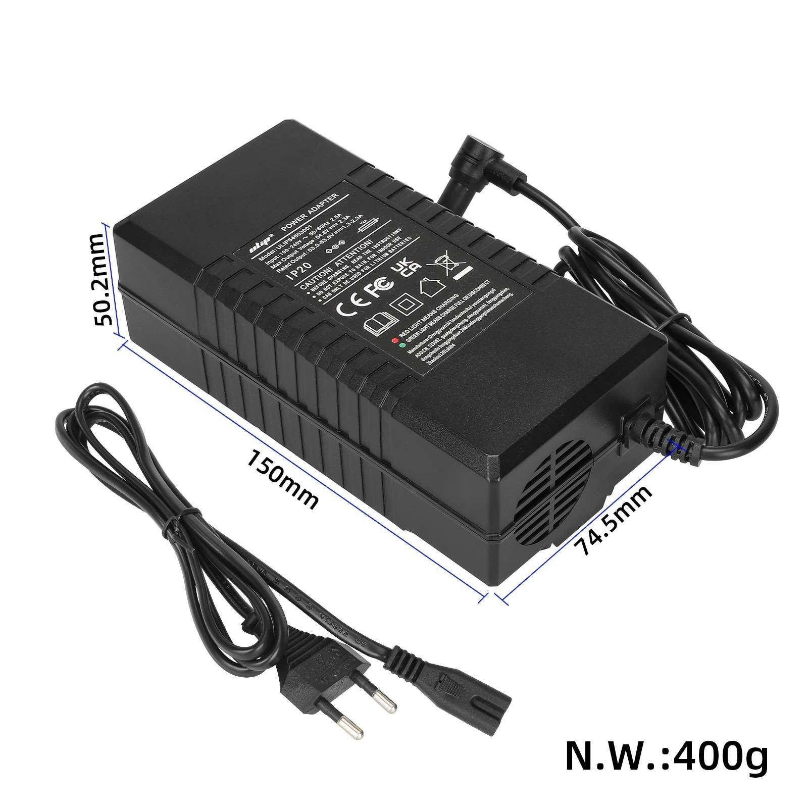 4pro 2nd Gen 4ultra电动滑板车54.6V2A中空头美规欧规英规充电器