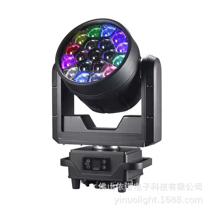 防水19颗40WLED蜂眼摇头灯户外音乐节舞台灯光文旅景区旋转染色灯