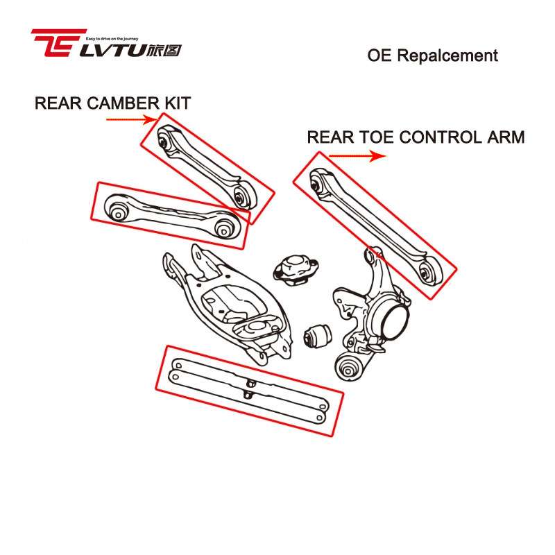 Lower Control Arm Controller适用BMW e81/e82/e87/e88 Aluminum