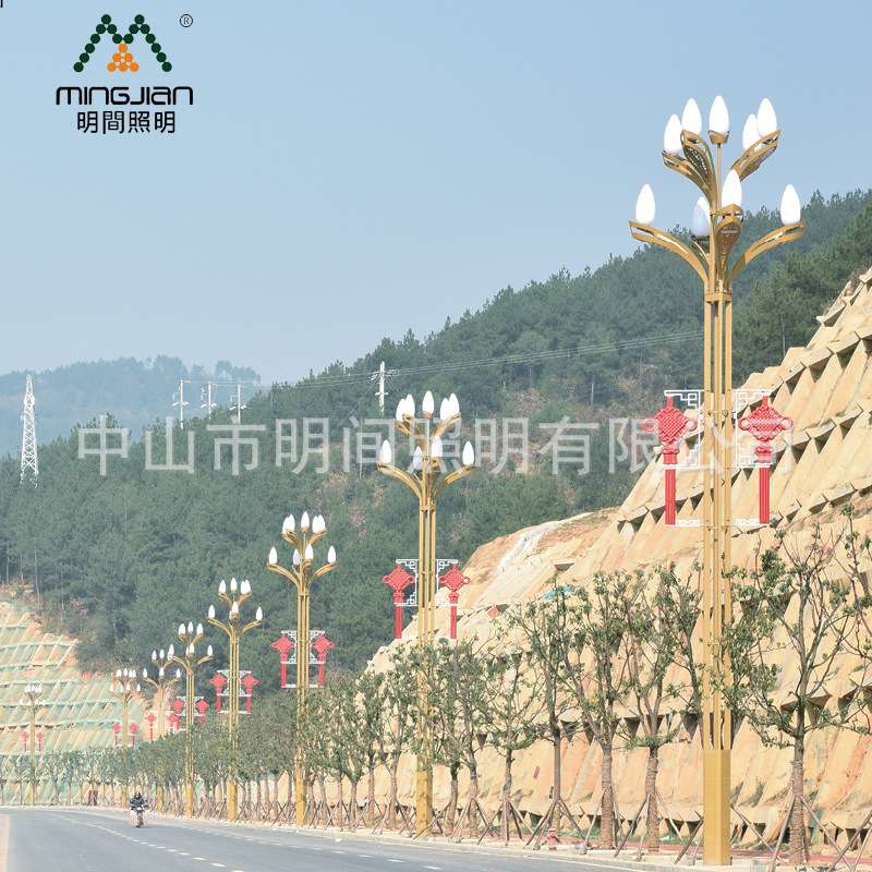 厂家直销城市景观广场主干道玉兰灯 6米8米系列led九火中华路灯