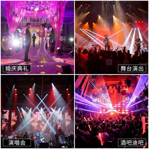 摇头cob四眼面光灯直播间补光灯会议射灯照明灯婚庆帕灯舞台灯光