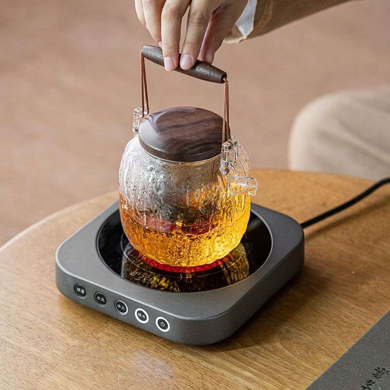 创意加厚耐热玻璃提梁泡茶壶电热煮茶炉烧水电陶炉带保温煮茶器